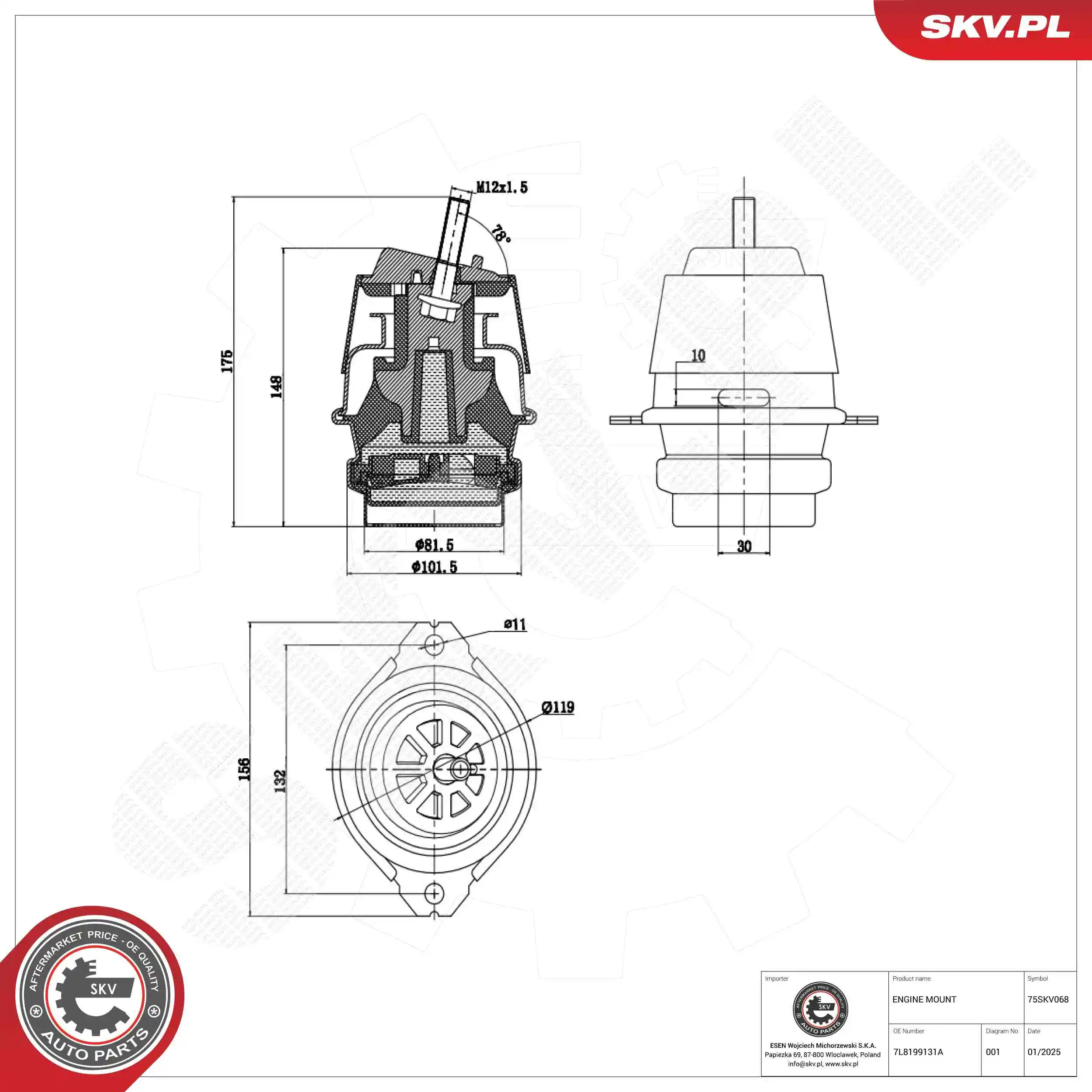 Mounting, engine